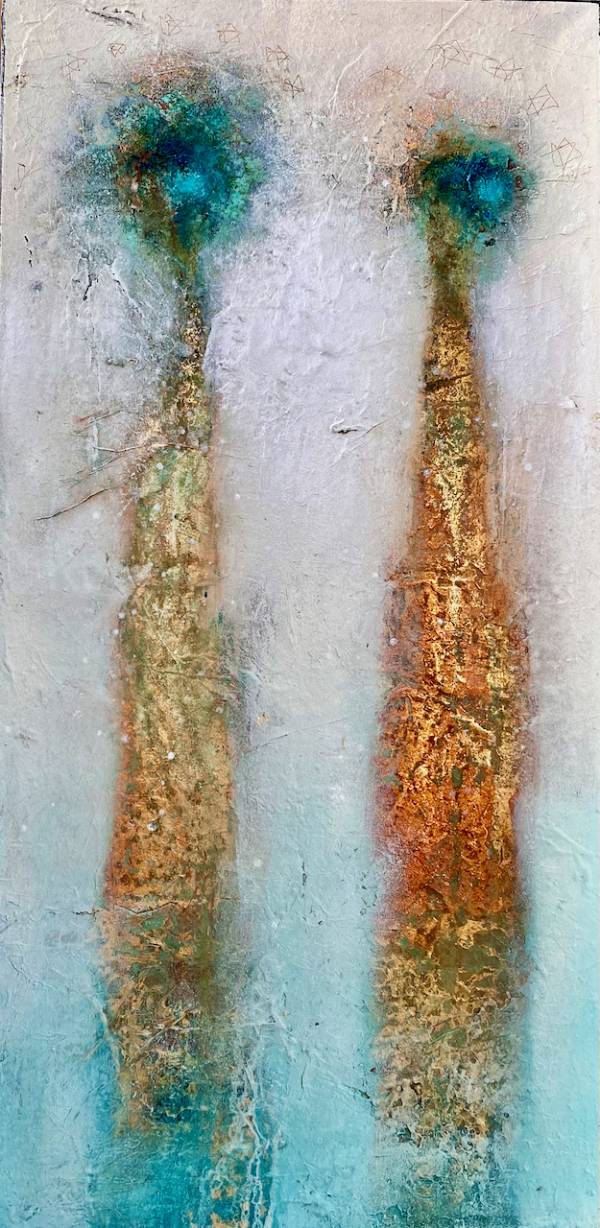 - Oil & Mixed Media on Canvas, Painting by Kate Richardson, measuring 30 x 60 cm (H x W) framed at 33 x 63 cm £1000